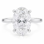 2ct Oval Cut Lab Diamond 14k White Gold - Image 3