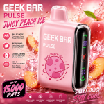 Geek Bar Pulse Disposable Vape – Juicy Peach Ice | Sweet Peach & Cooling Menthol | Rechargeable | Up to 15,000 Puffs