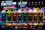 Ice Kream Switch Pro Disposable Vape – 30,000 Puffs | Dual Flavor Switch | Rechargeable | 5% Nicotine | Multiple Flavors