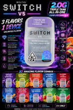 BOUTIQ Switch V5 Liquid Live Diamonds 2G Triple Tank Disposable Vape – 3 Flavors in 1 Device